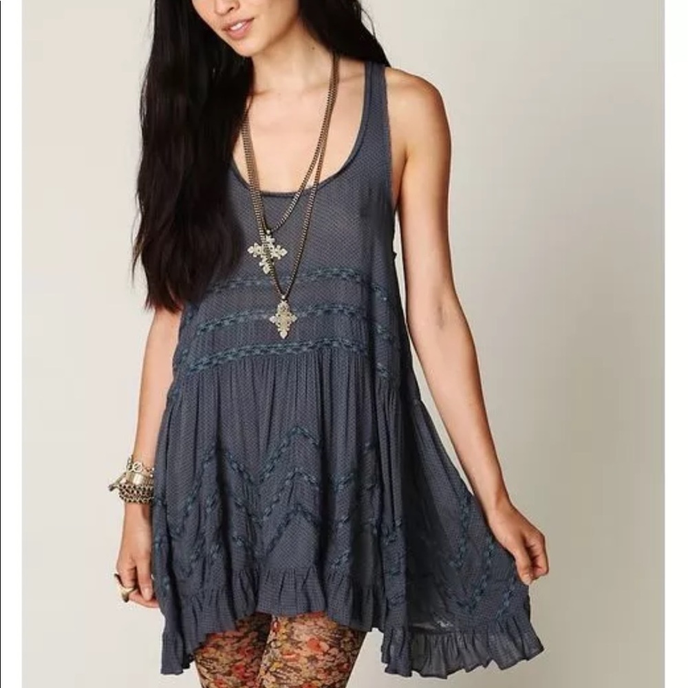 ISO free people trapeze slip dress dark grey large